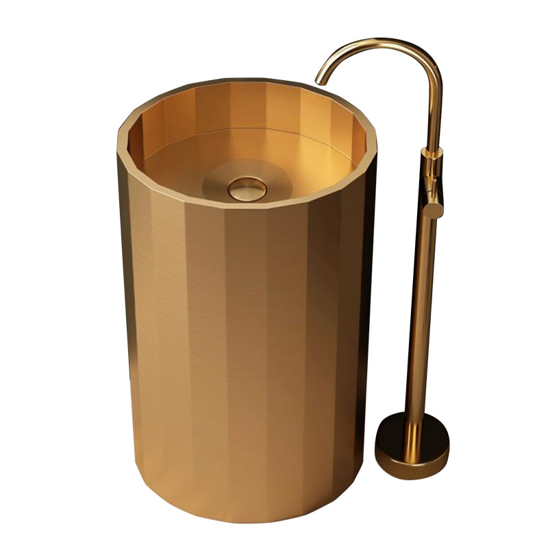 Rose Gold ανοξείδωτο χάλυβα λεκάνη στήλης